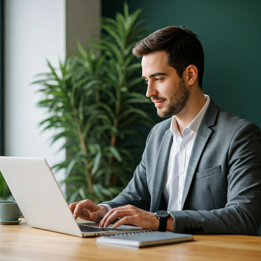 Professionelle Mitarbeiterin arbeitet flexibel im Home-Office
